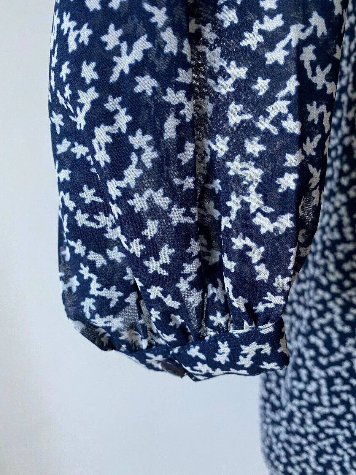 VERY Navy Blue White Ditsy Floral Layered Dress Size 14 sold by Beagle Boutique