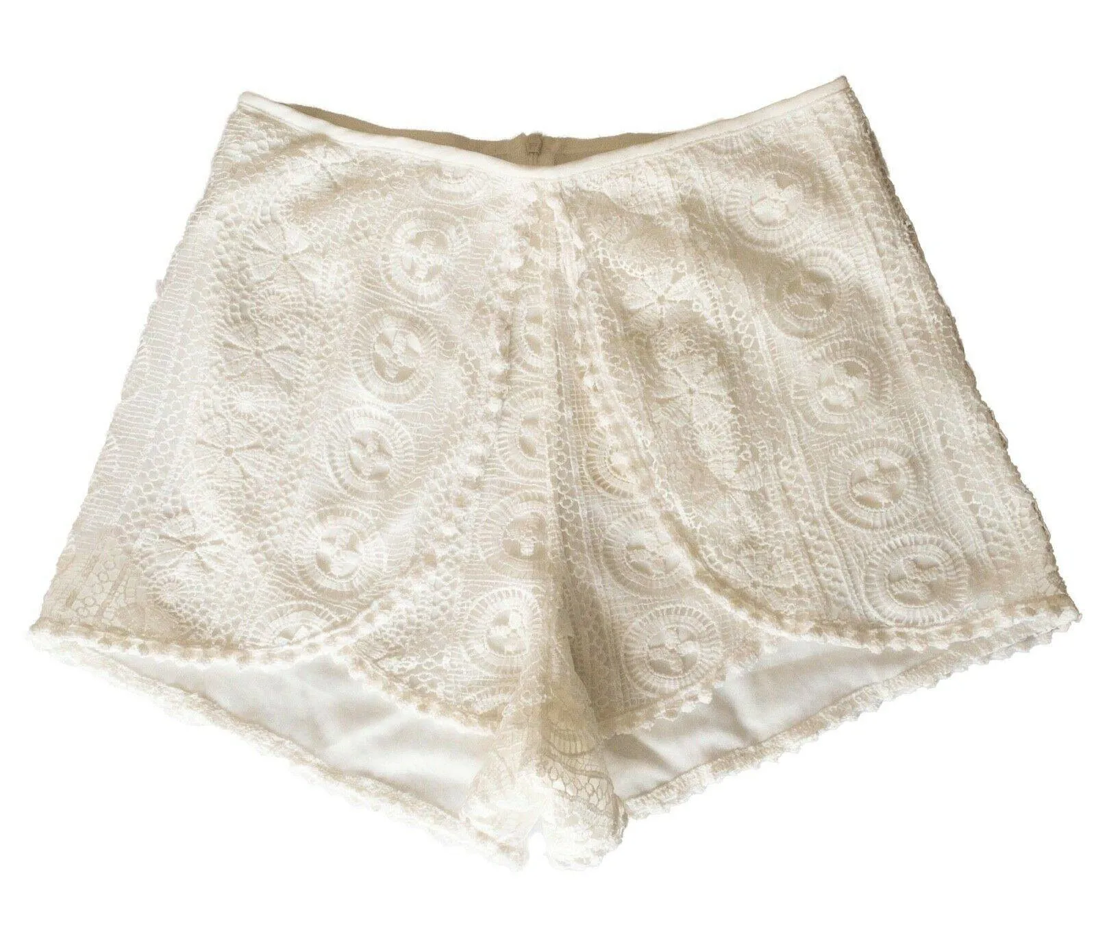 Umenda White Crochet Layered Shorts Sizes 8, 10 UK sold by Beagle Boutique