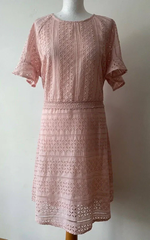Studio Broderie Dress Sizes 12, 14, 16, 18, 20 Blush Pink or Aqua[14,Aqua] sold by Beagle Boutique