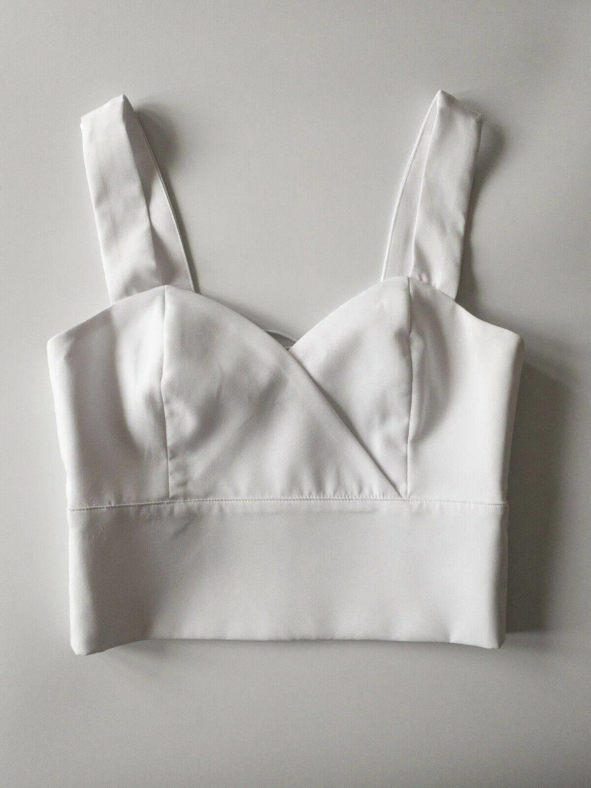 Runaway The Label Alicia Crop Top Sizes 6, 12 White sold by Beagle Boutique