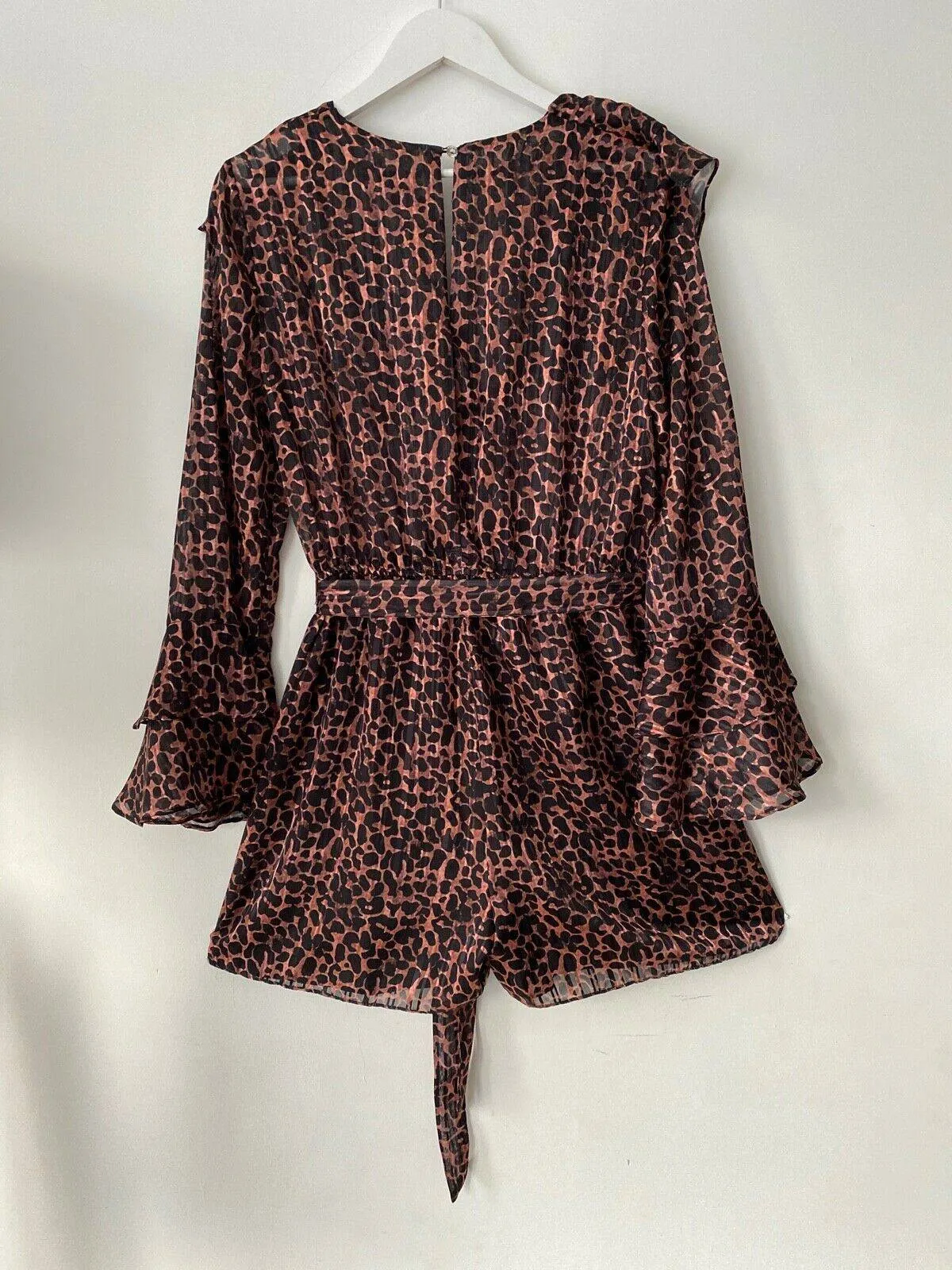 River Island Animal Print Ruffled Playsuit Sizes 12 sold by Beagle Boutique product image thumbnail 5