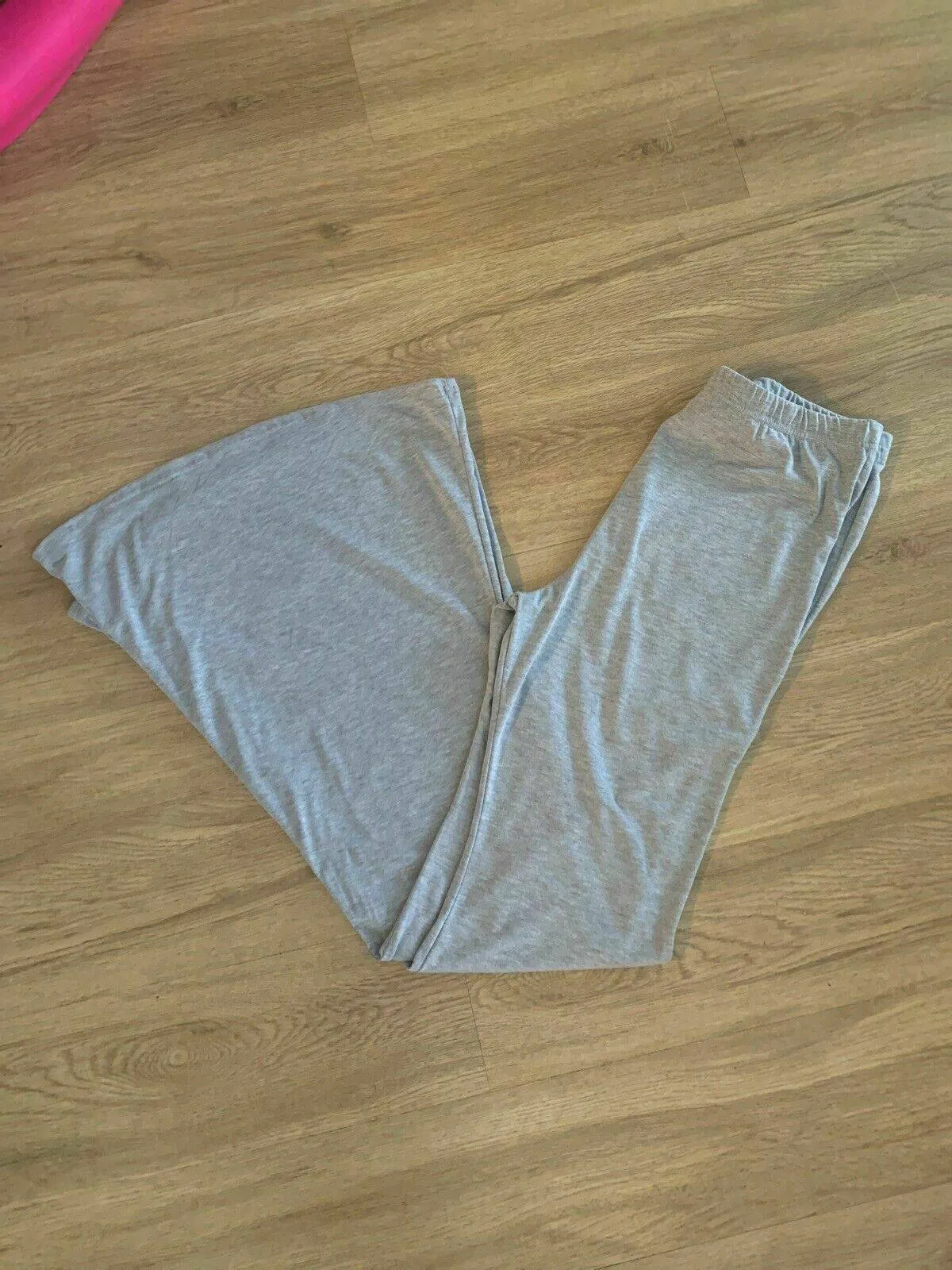 PrettyLittleThing Shape Grey Marl Jersey Flared Trousers PLT Leggings Size 14 sold by Beagle Boutique product image thumbnail 3