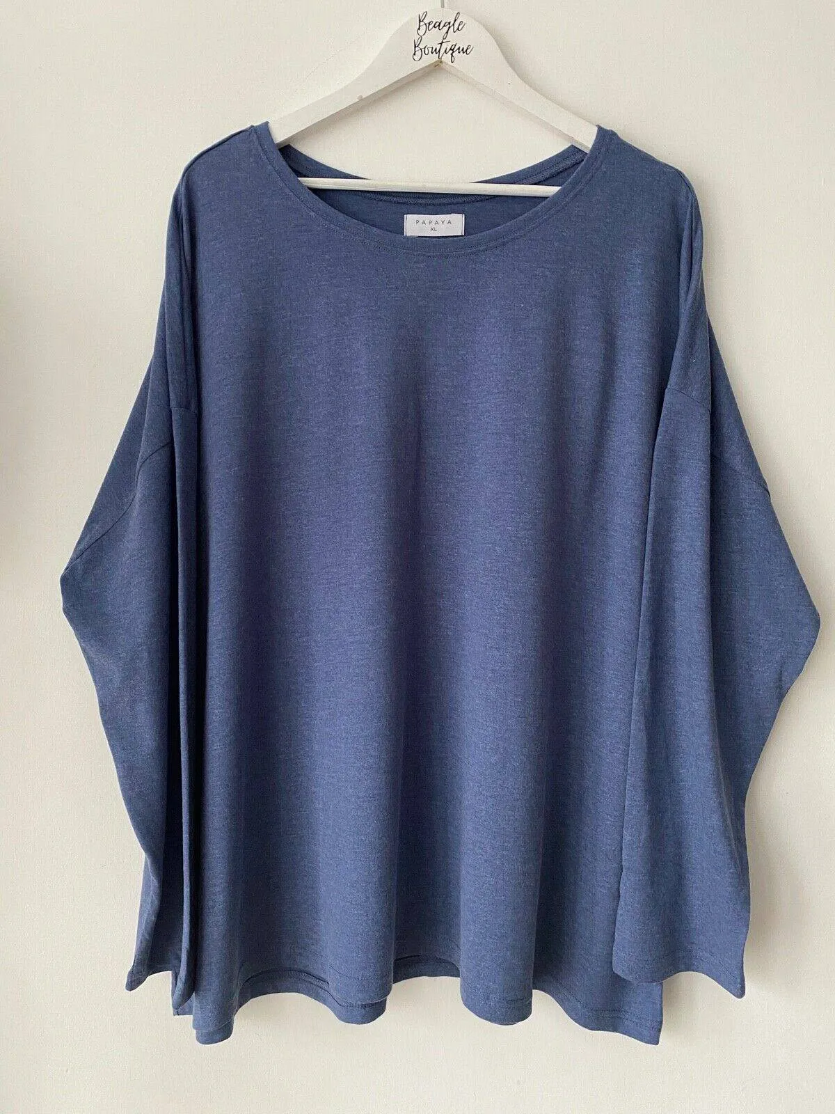Papaya Blue Long Sleeve T-shirt Sizes M, XL sold by Beagle Boutique