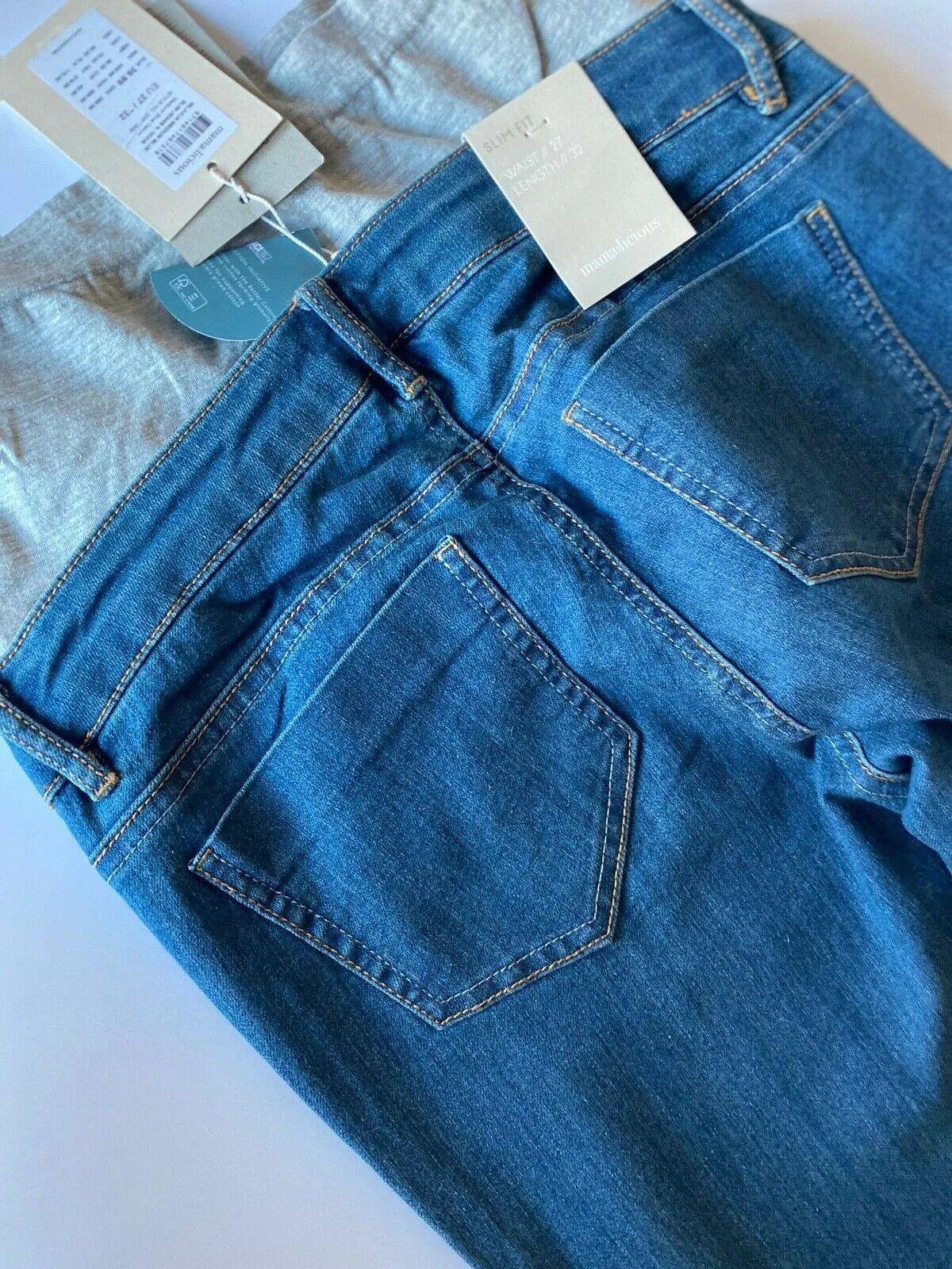 mama:licious Blue Slim Maternity Jeans Size W32" Size 12 sold by Beagle Boutique product image thumbnail 5