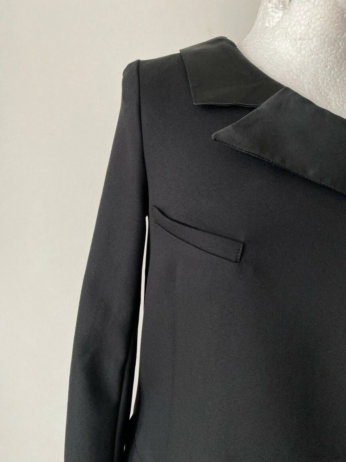 La Redoute Madam Wanda Nylon Black Tailored One Shoulder Dress Size 10 sold by Beagle Boutique product image thumbnail 3
