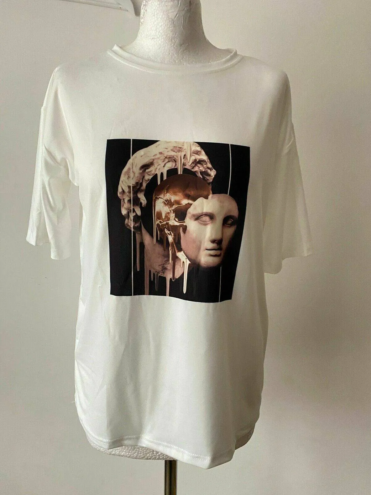 Joom Medusa Print White T-Shirt Size M 10 sold by Beagle Boutique
