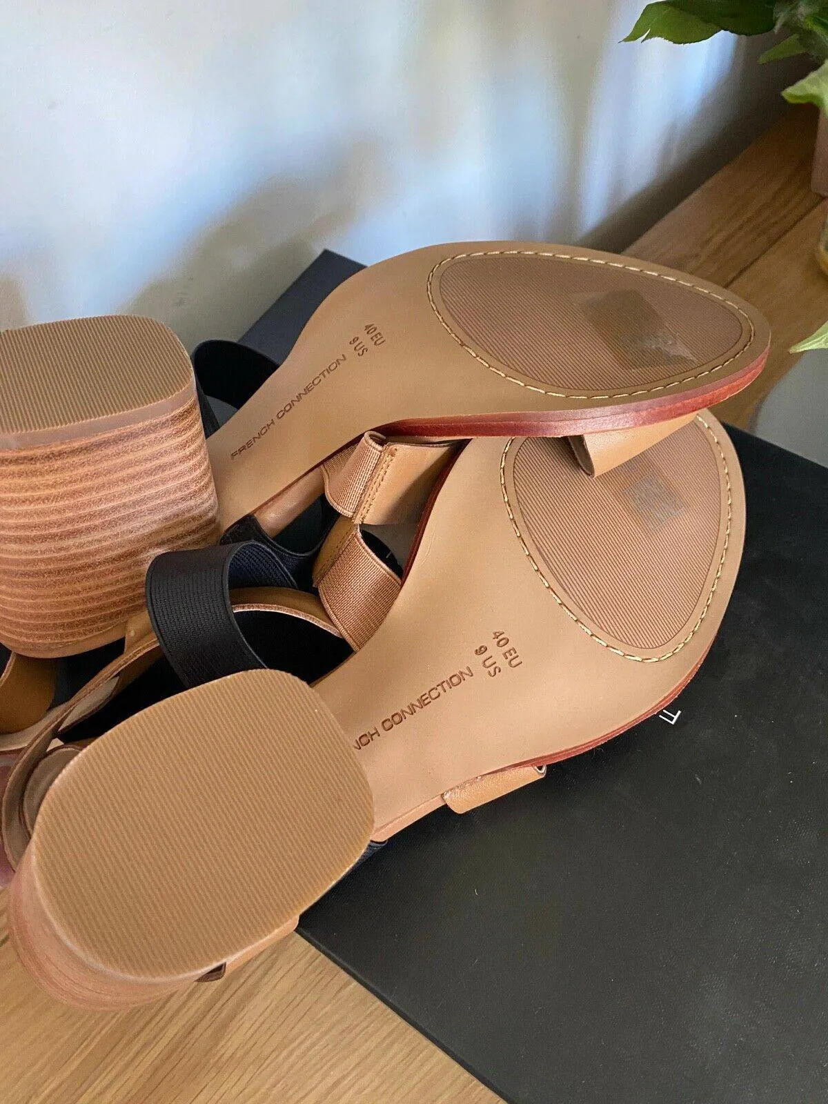 French Connection Ciara Safari Leather Block Heel Shoe Sizes 7 , 8 sold by Beagle Boutique product image thumbnail 5