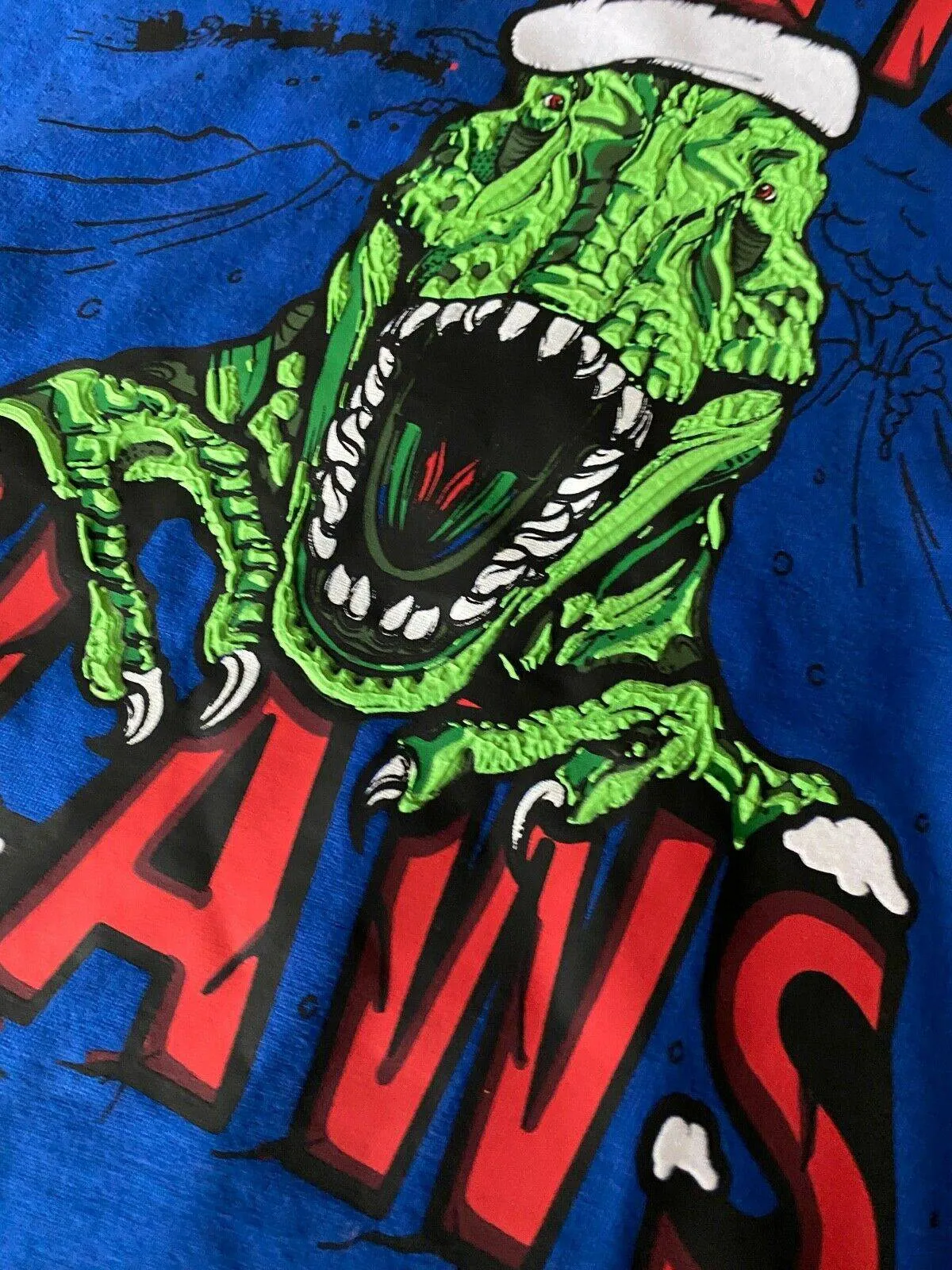 Boys Next Santa Claws Christmas T-Shirt Age 5 Years Blue Textured sold by Beagle Boutique product image thumbnail 2