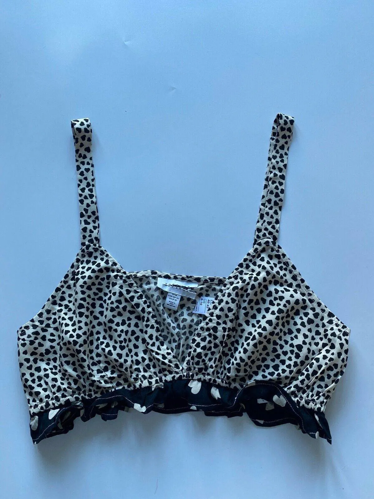 Topshop Heart Pattern Bralet Size M sold by Beagle Boutique product image thumbnail 3
