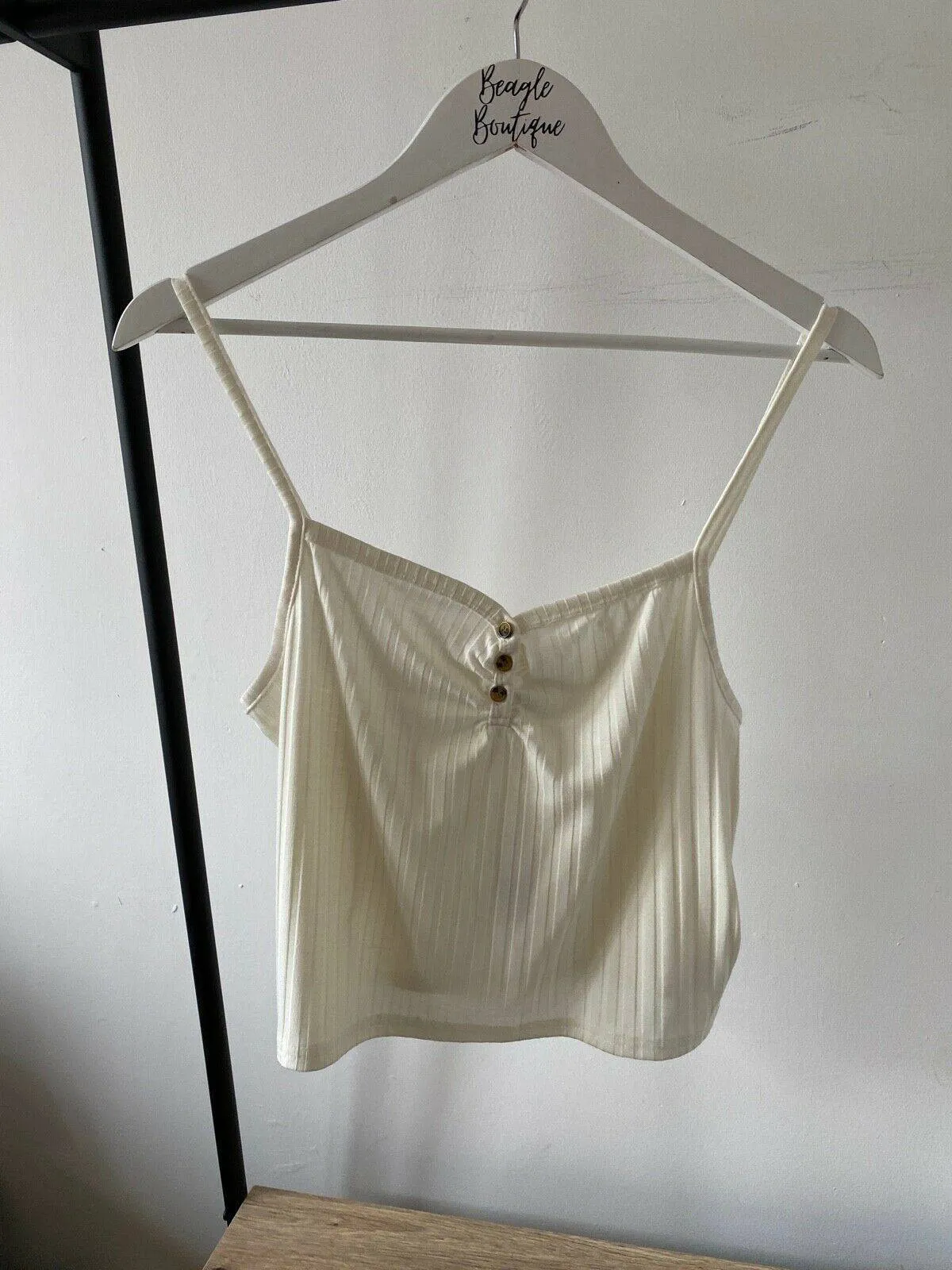 Topshop Rib Crop Top Red, Cream Sizes 16 sold by Beagle Boutique