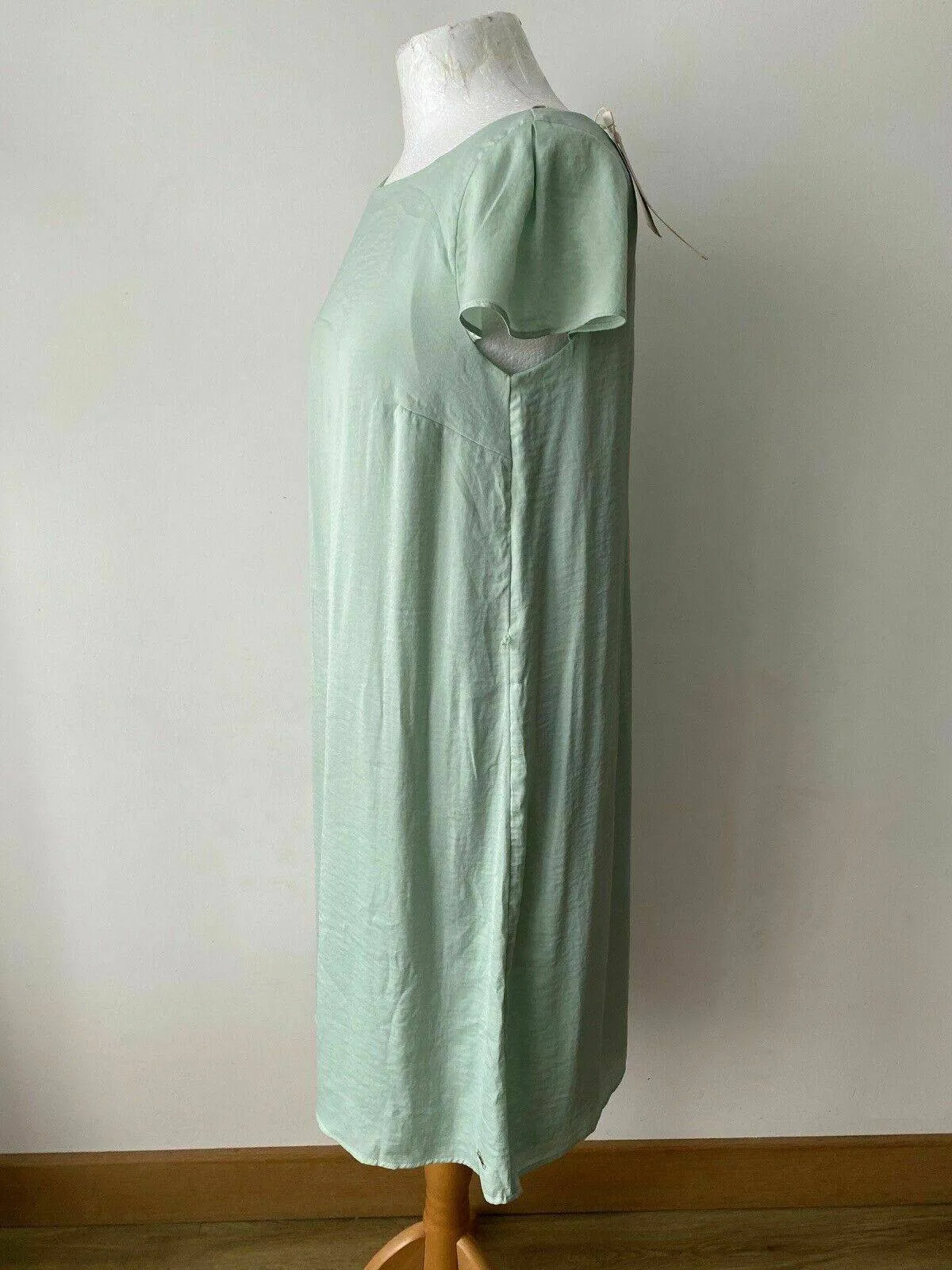 Tom Tailor Satin Type Lace Detail Dress Size M 12 Light Green sold by Beagle Boutique
