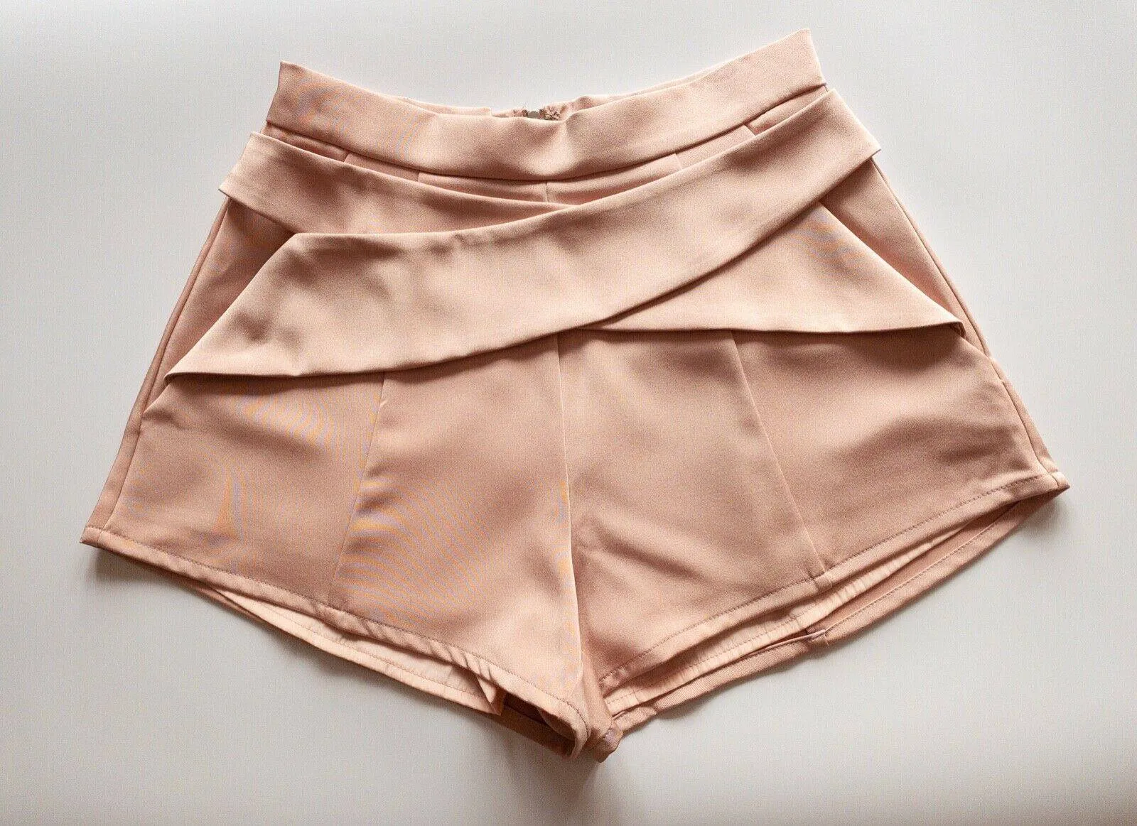 Runaway The Label Blush Satin Type Shorts Size 10 UK sold by Beagle Boutique