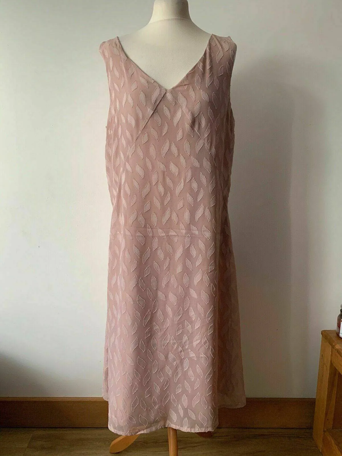 Rosemunde Coppengan Norma James Pink Dress Leaf Size 16 (EUR 44) RRP £155 sold by Beagle Boutique