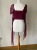 River Island Purple Strapless Crop Top Mesh Bow Detail Size 10 sold by Beagle Boutique