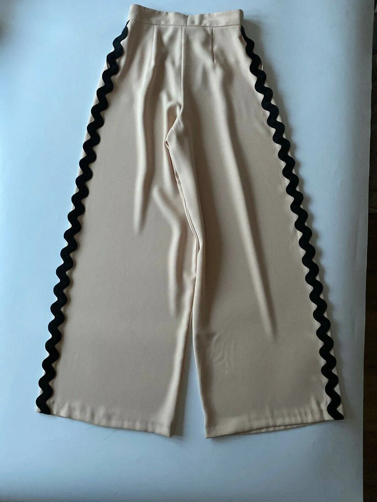 River Island Beige Palazzo Trousers Side Stripe sold by Beagle Boutique product image thumbnail 5