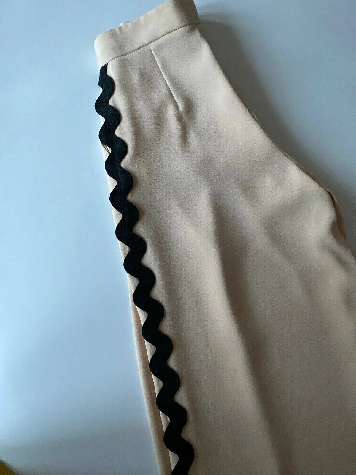 River Island Beige Palazzo Trousers Side Stripe sold by Beagle Boutique product image thumbnail 4