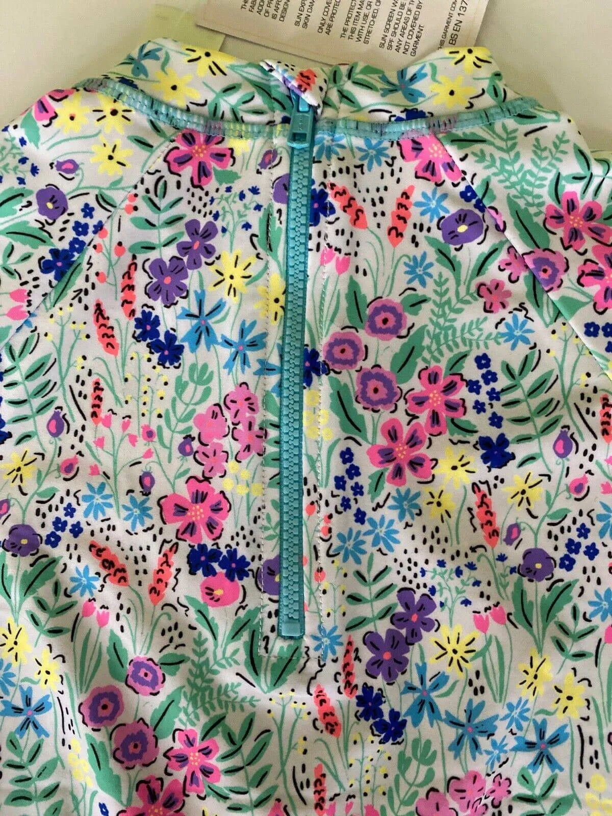 Girls VERY Neon Floral Sunsafe x2 Swimwear Tops Age 4-5 Bottoms are missing sold by Beagle Boutique product image thumbnail 2