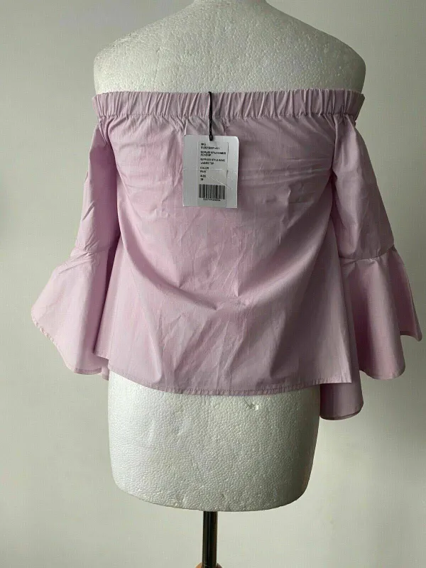 Glamorous Petite Pink Off the Shoulder Top Size 10 / 38 EUR sold by Beagle Boutique