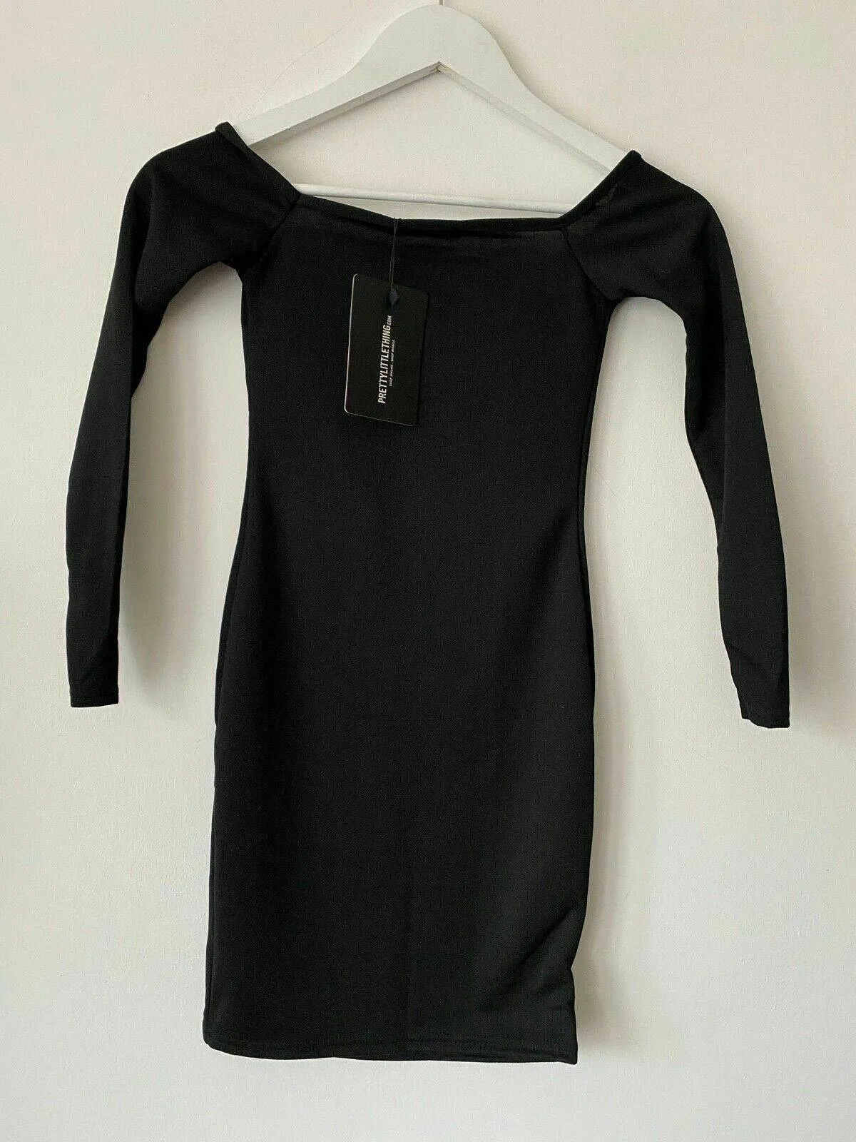 PrettyLittleThing Black Bardot Bodycon Dress Size 6 sold by Beagle Boutique product image thumbnail 3