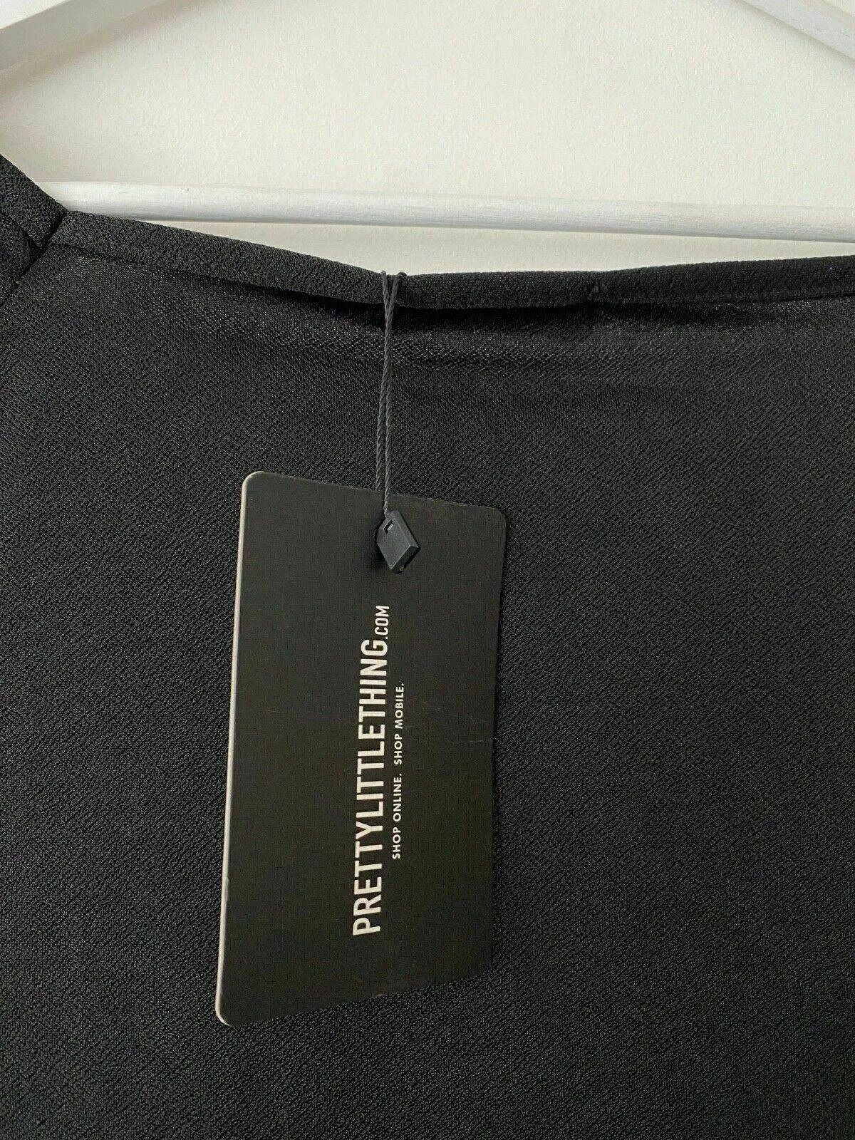 PrettyLittleThing Black Bardot Bodycon Dress Size 6 sold by Beagle Boutique product image thumbnail 4