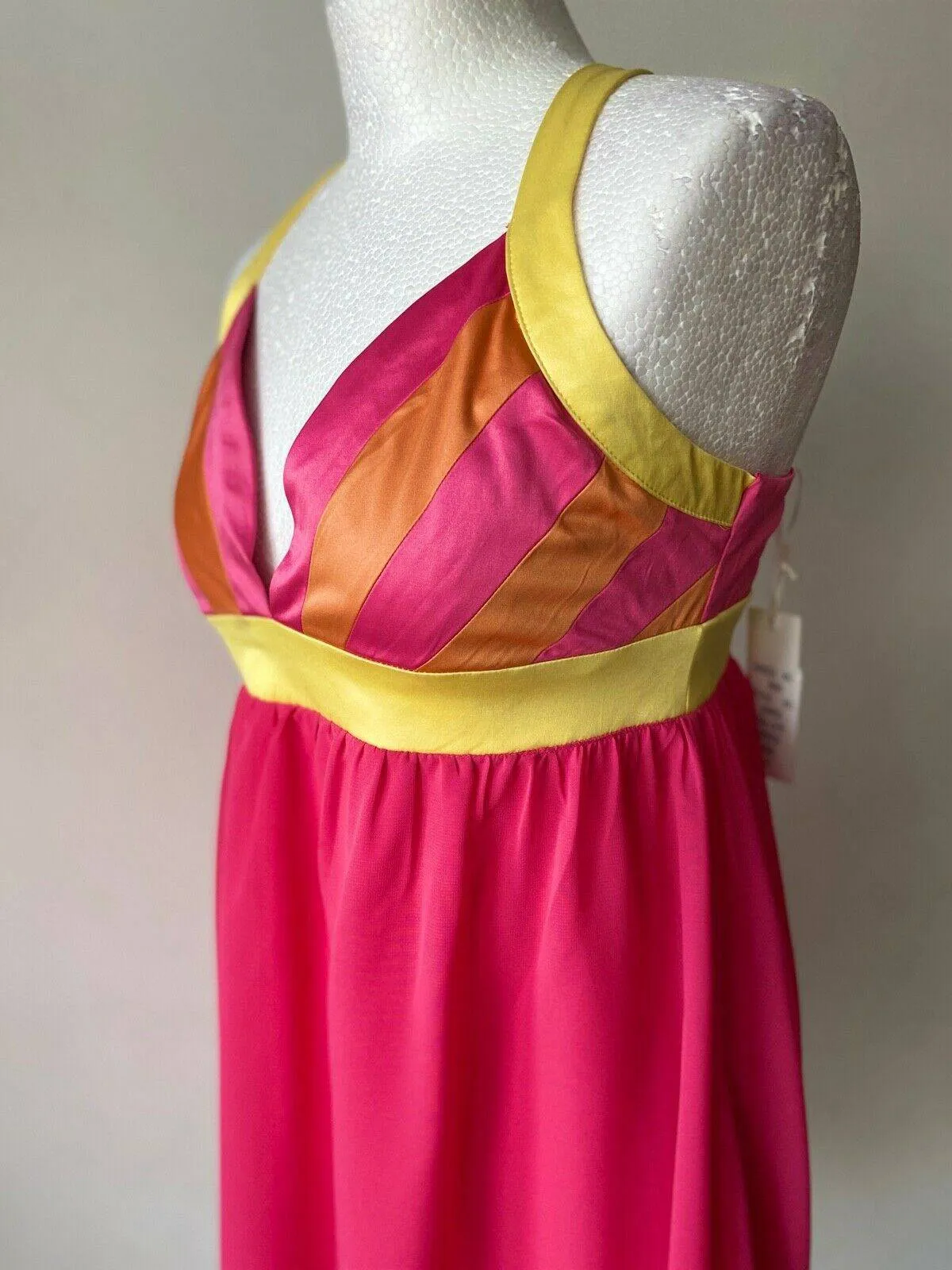 Parisian Limited Edition Pink Yellow Mesh Skirt Dress sold by Beagle Boutique product image thumbnail 2