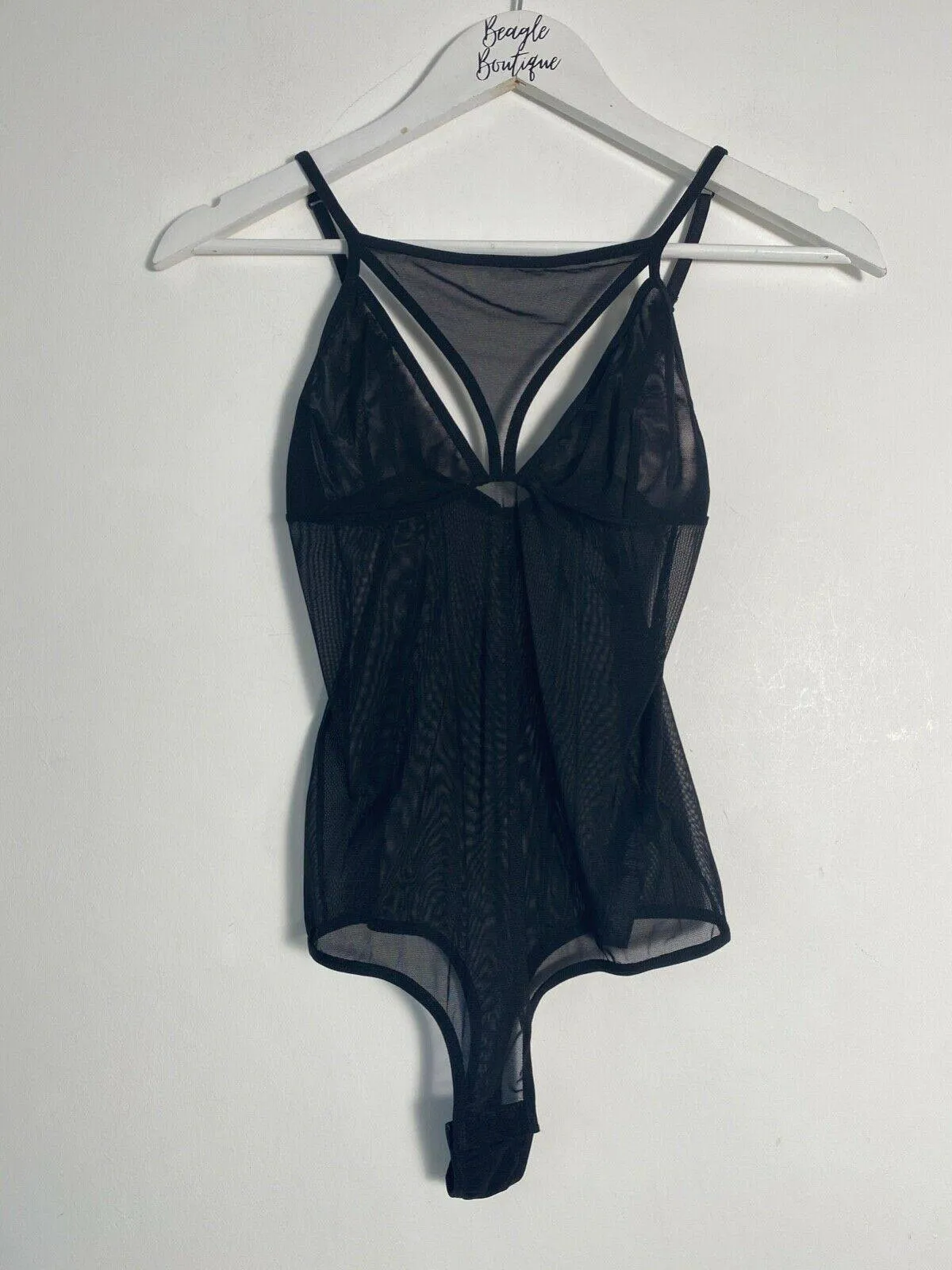 Pieces Abigail Bodystocking Thong Black Size S sold by Beagle Boutique product image thumbnail 2