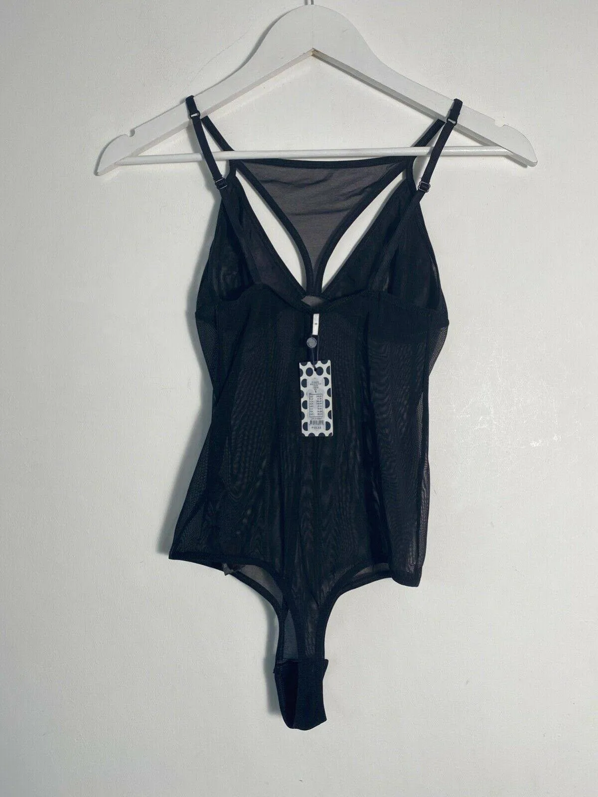 Pieces Abigail Bodystocking Thong Black Size S sold by Beagle Boutique product image thumbnail 3