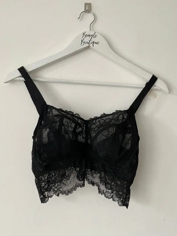 Next Daisy Wire Free Lace Bra Longline Sizes 10, 12, 18 Black and Pink sold by Beagle Boutique