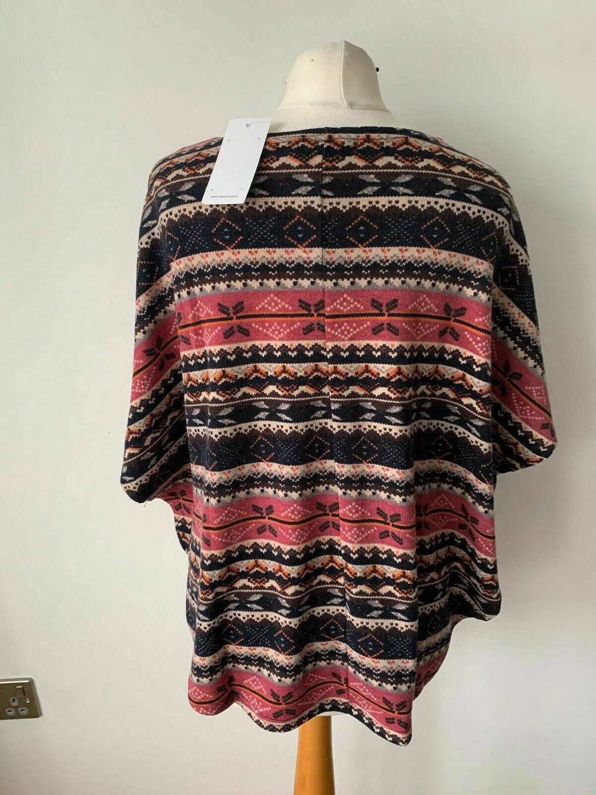 New Look Poncho Type Boxy wide knit Jumper Aztec Print Sizes S or M available sold by Beagle Boutique product image thumbnail 3