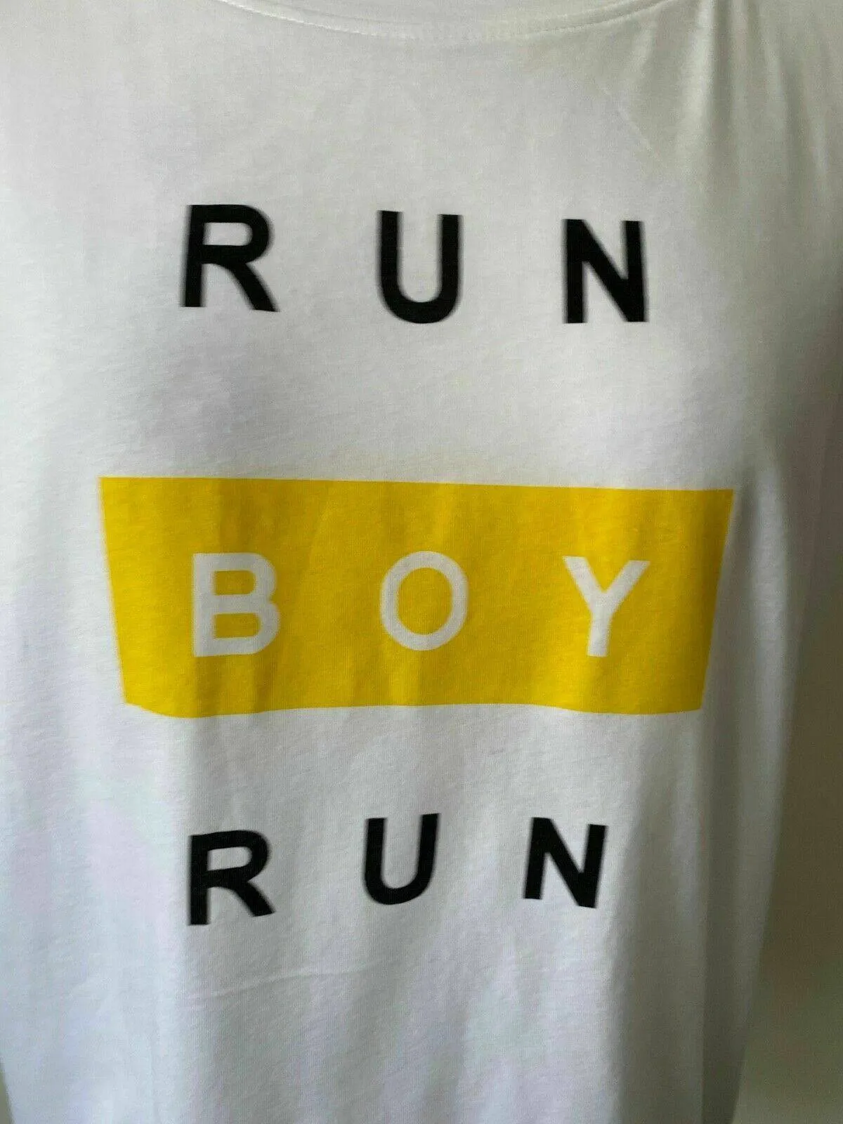 Noisy May Command Short Sleeve T-Shirt Size L 12 - 14 Run Boy Run Slogan sold by Beagle Boutique product image thumbnail 2