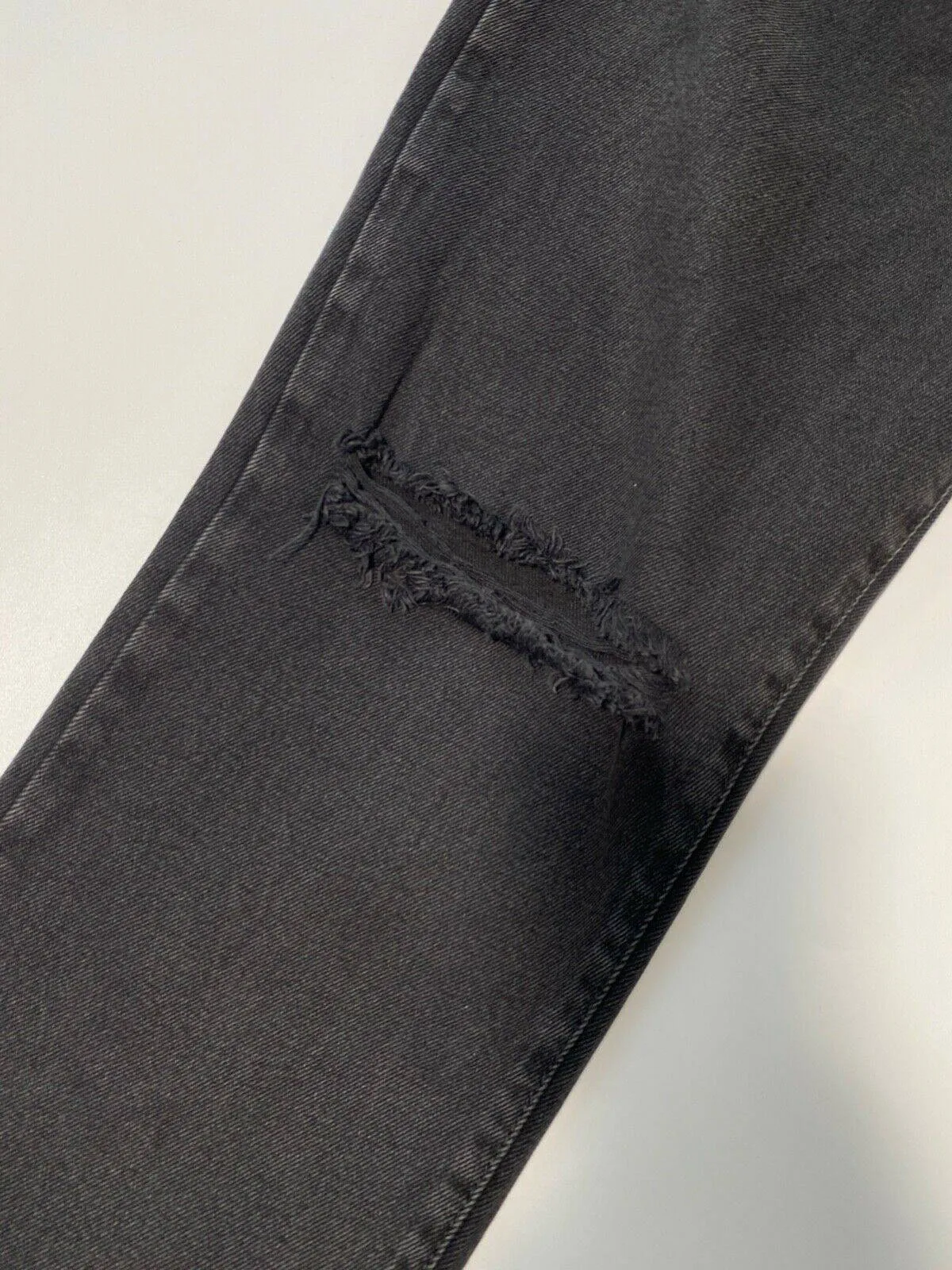 Ex. NA-kd Washed Black Destroyed Straight Denim Jeans Size 10 / 38 sold by Beagle Boutique product image thumbnail 2