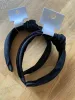 Ex. High St 2 x Black Velvet Knot Plain Headbands sold by Beagle Boutique