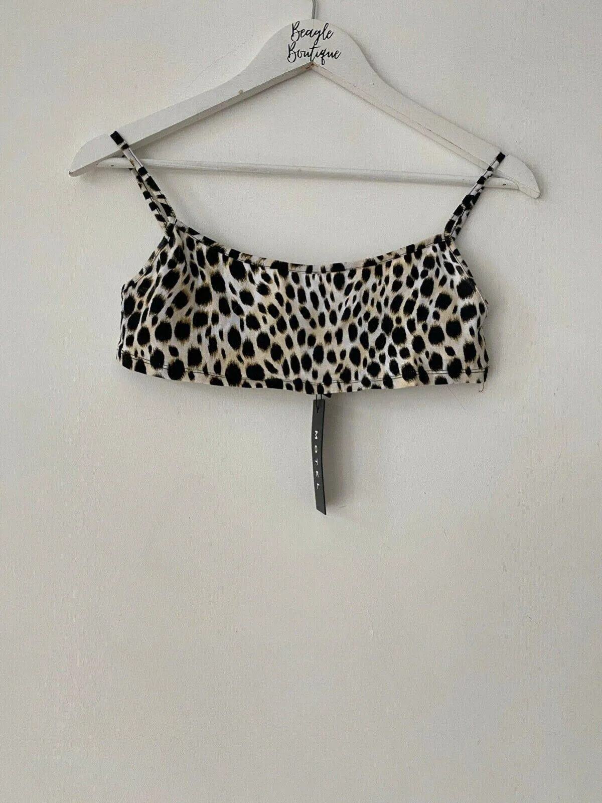 MOTEL Micro Top Cheetah Size M 12 UK sold by Beagle Boutique