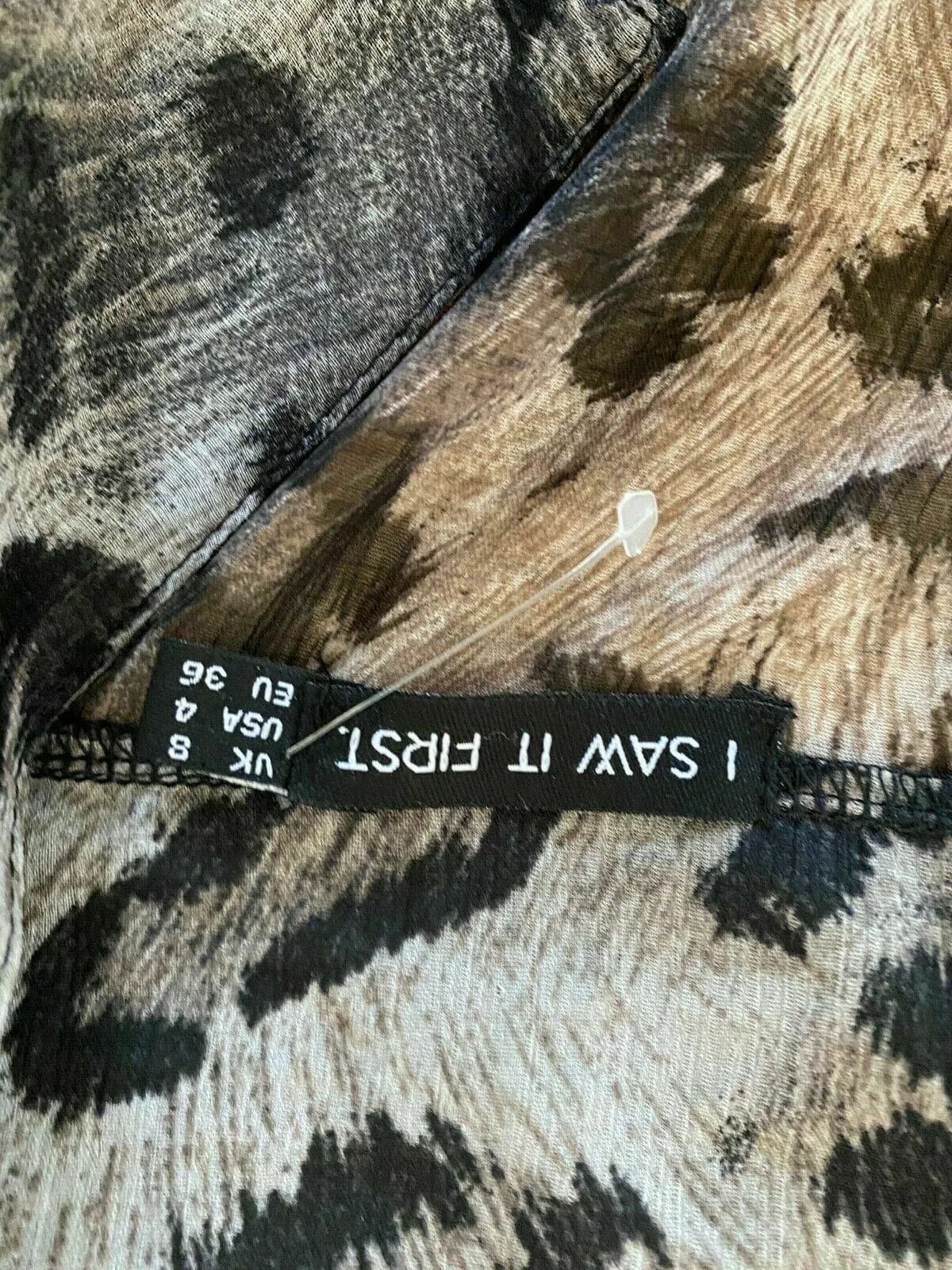 Ex. I SAW IT FIRST Sheer Animal Print Button Down / Blazer Shirt Size 8 sold by Beagle Boutique product image thumbnail 5