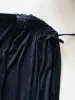 Dark Blue V-Neck Sleeveless Top size 12 Ruched Shoulers sold by Beagle Boutique