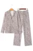 White Allover Leopard Print Long Sleeve and Trousers Pajama Set sold by Beagle Boutique