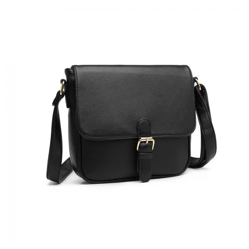 LB2003 - Miss Lulu Classic Cross Body Shoulder Bag - Black sold by Beagle Boutique