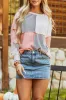 Multicolor Exposed Seam Colorblock Oversized Top sold by Beagle Boutique