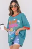 Dusk Blue Kind People are My Kind People Graphic Oversized Tee sold by Beagle Boutique