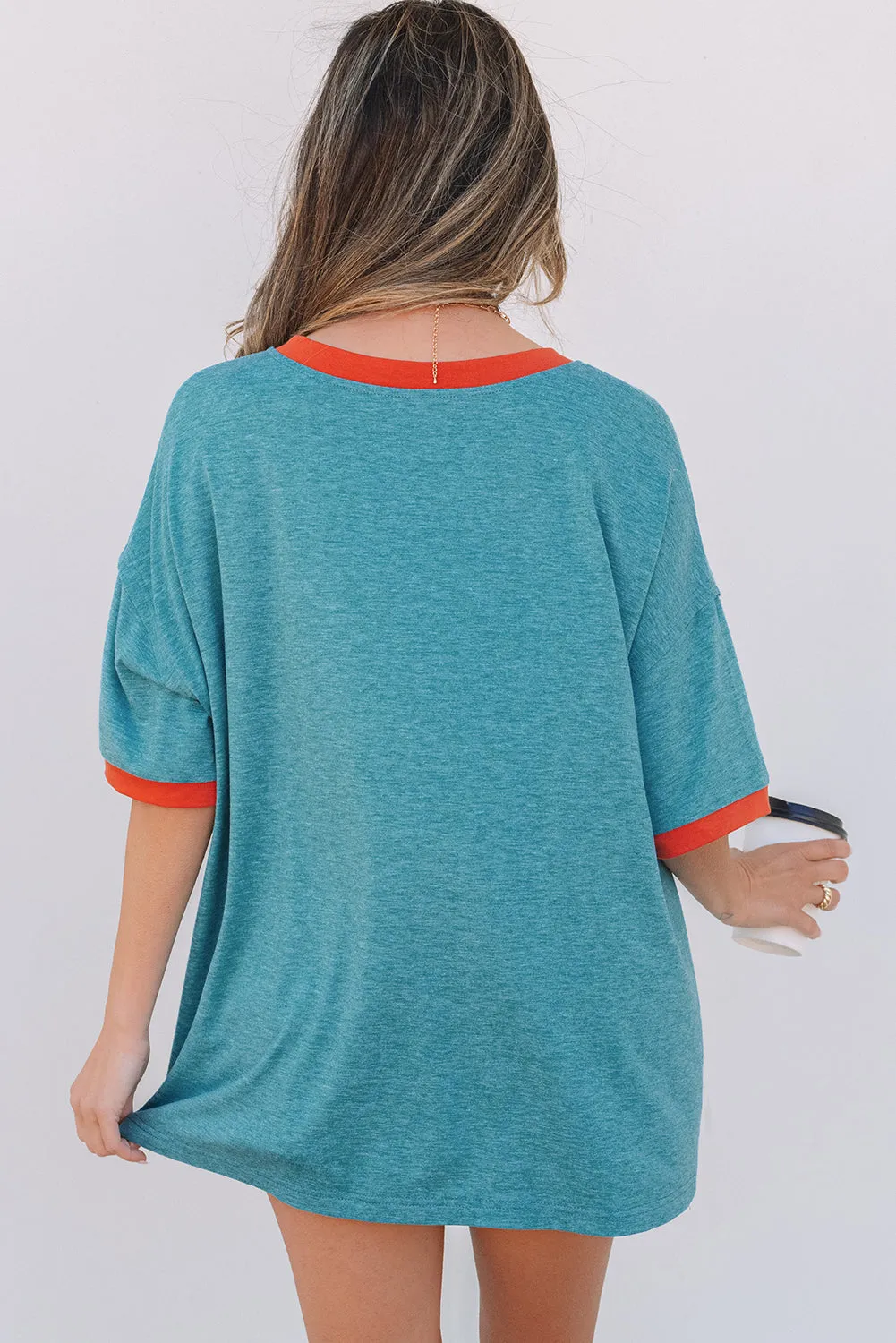 Dusk Blue Kind People are My Kind People Graphic Oversized Tee sold by Beagle Boutique product image thumbnail 2