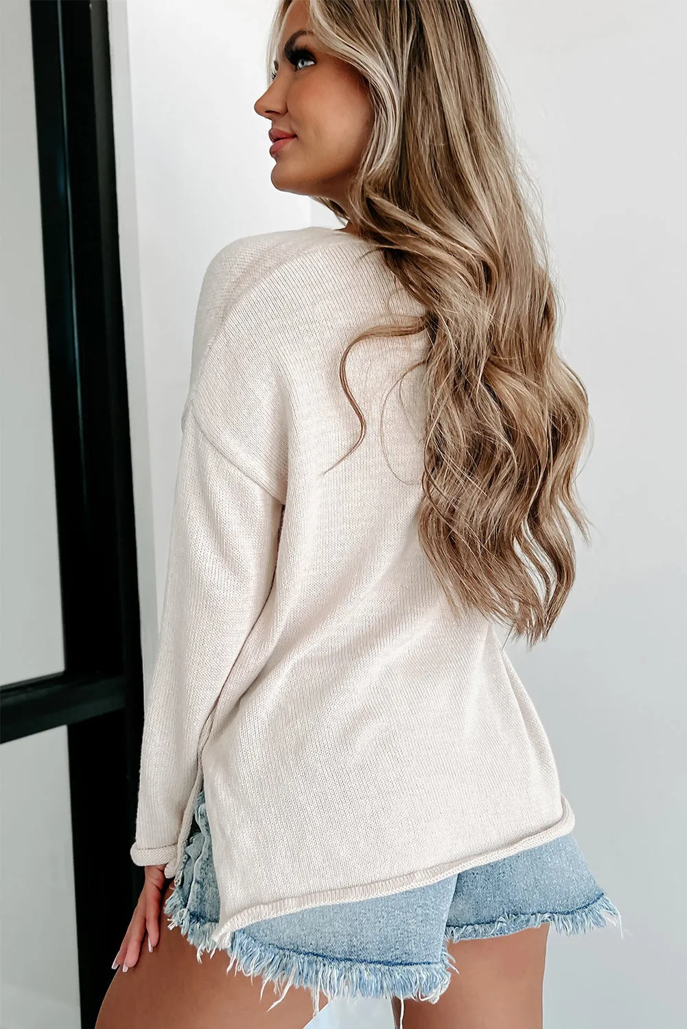 Desert Palm Champagne Please Graphic Sweater sold by Beagle Boutique product image thumbnail 2