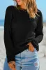 Fiery Red Waffle Knit Drop Shoulder Long Sleeve Top sold by Beagle Boutique