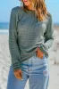 Fiery Red Waffle Knit Drop Shoulder Long Sleeve Top sold by Beagle Boutique