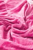 Strawberry Pink Flounce Sleeve Tiered Ruffled Velvet Mini Dress sold by Beagle Boutique