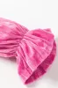 Strawberry Pink Flounce Sleeve Tiered Ruffled Velvet Mini Dress sold by Beagle Boutique