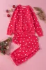Fiery Red Valentines Heart Print Pants Set sold by Beagle Boutique