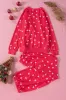 Fiery Red Valentines Heart Print Pants Set sold by Beagle Boutique
