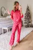 Fiery Red Valentines Heart Print Pants Set sold by Beagle Boutique