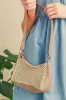 Khaki Woven Casual Shoulder Bag sold by Beagle Boutique
