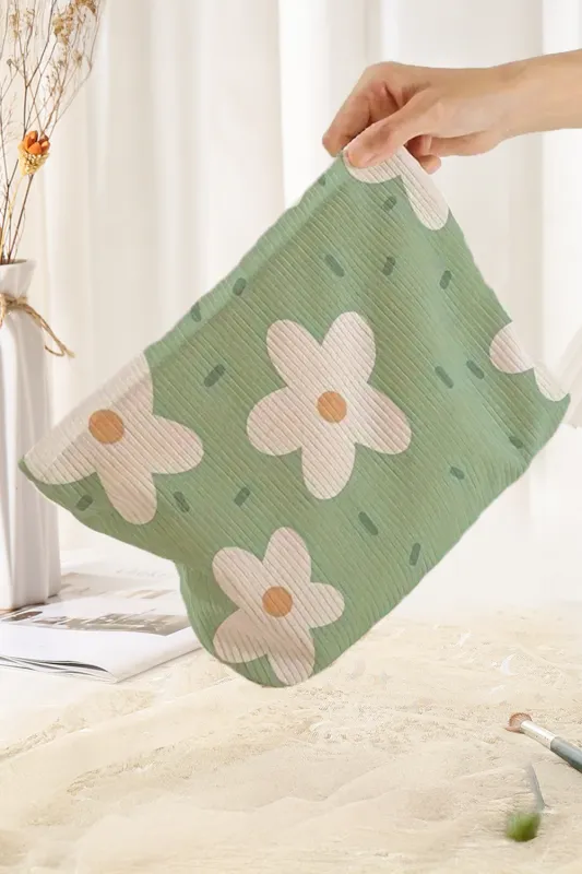 Aruba Blue Floral Zipper Makeup Bag sold by Beagle Boutique